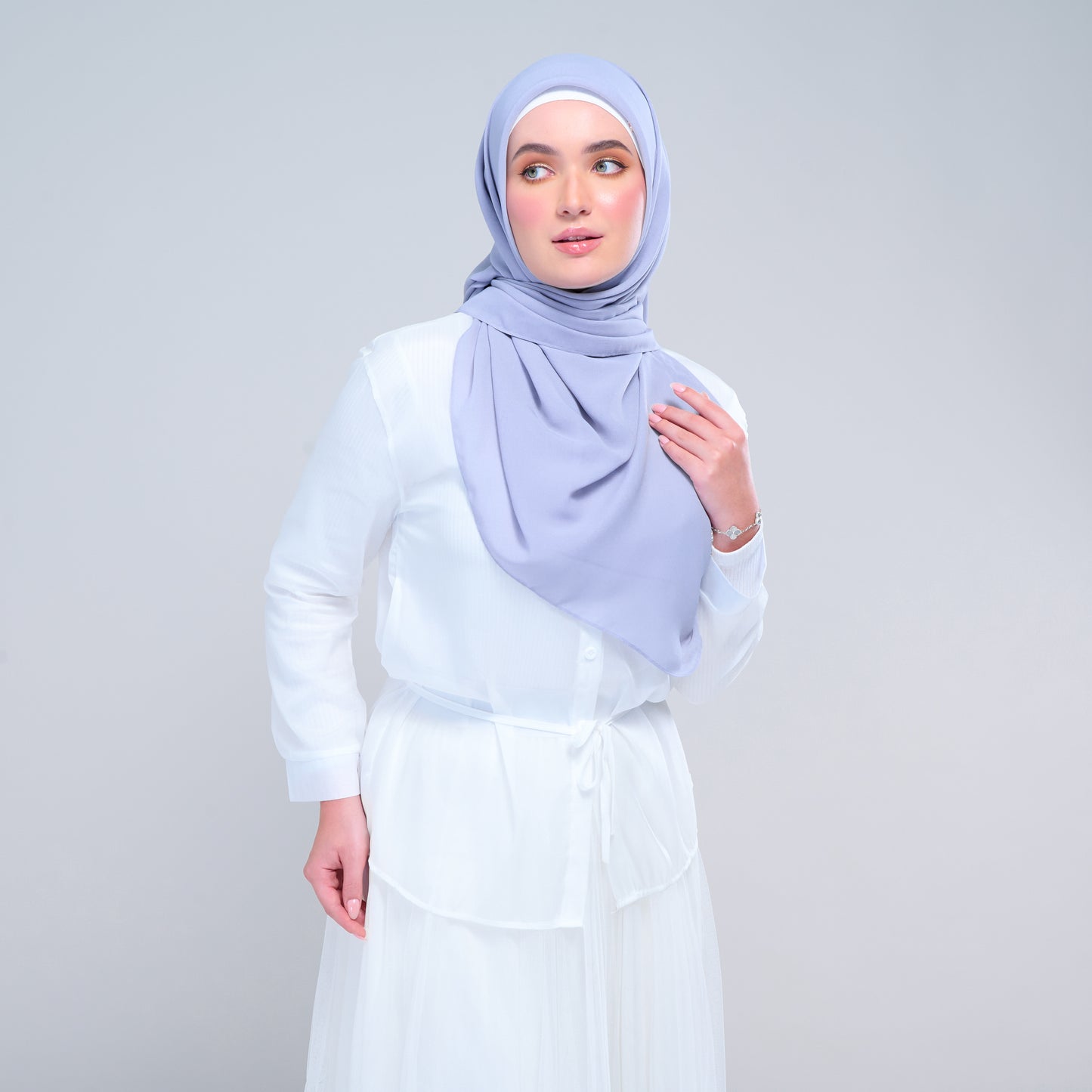 Instant Square Tag & Go l Cotton Voile in Periwinkle