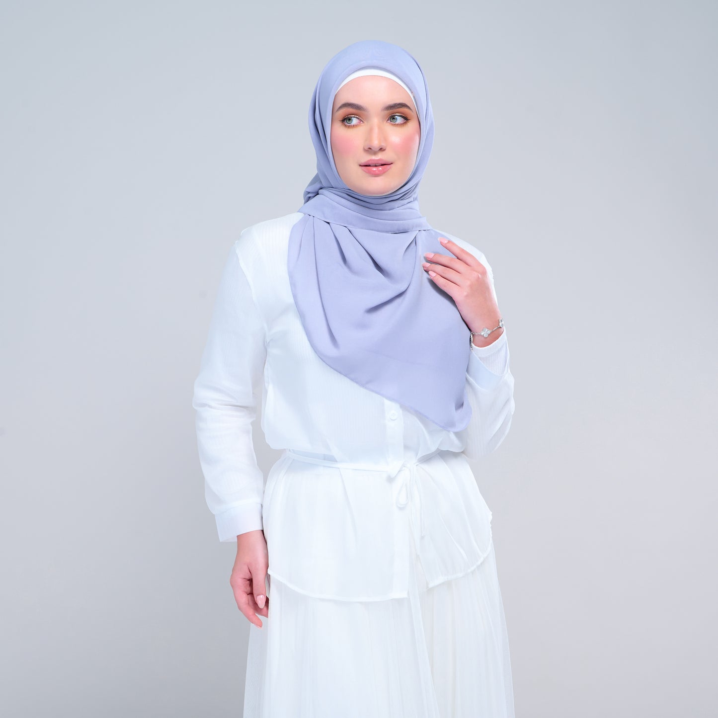 Instant Square Tag & Go l Cotton Voile in Periwinkle