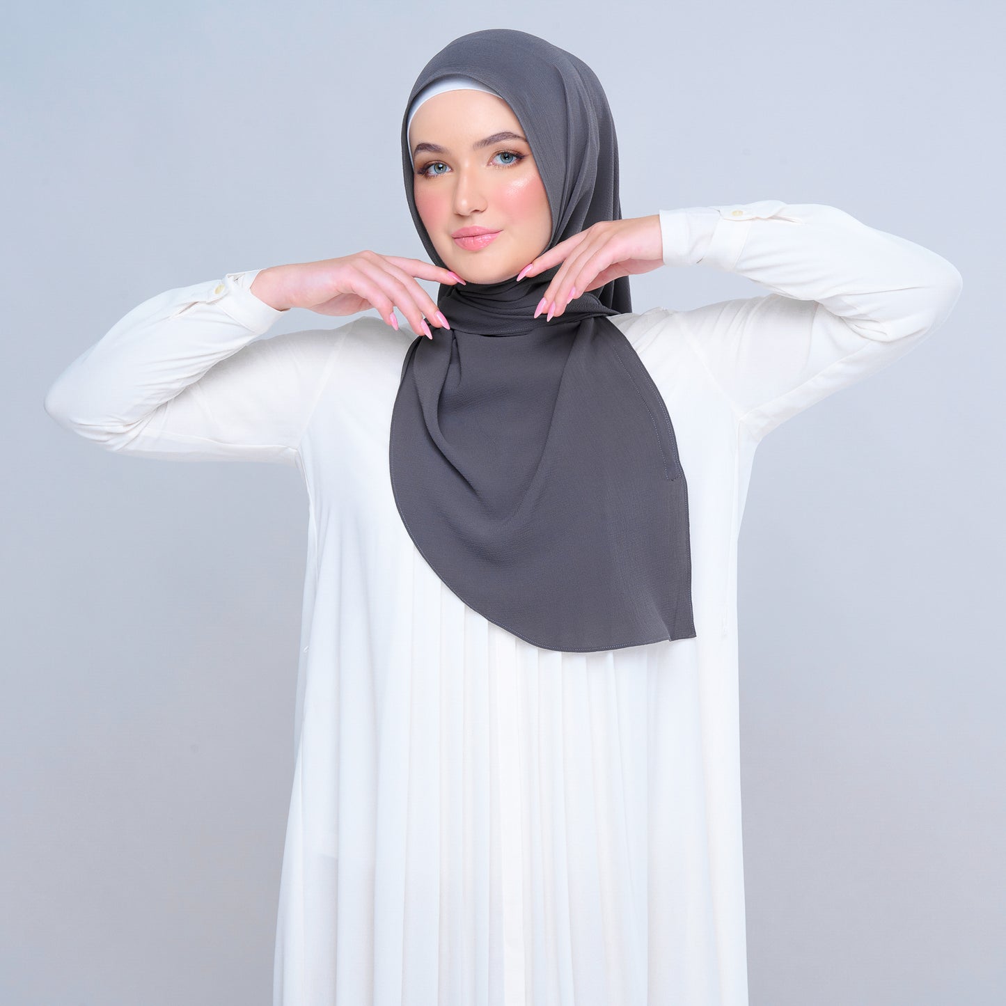 'New' Instant Tag & Go | Textured Chiffon in Dark Grey