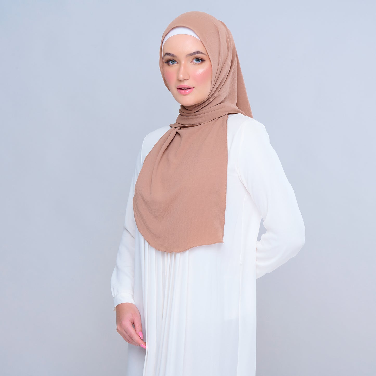 'New' Instant Tag & Go | Textured Chiffon in Dark Latte