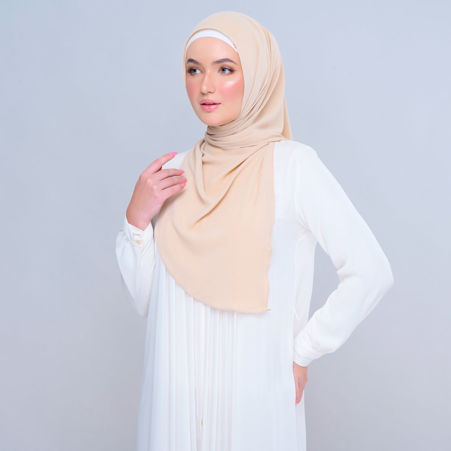 'New' Instant Tag & Go | Textured Chiffon in Light Nude