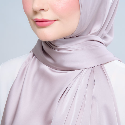 Instant Tag n' Go Shawl | Satin Silk in Cool Taupe