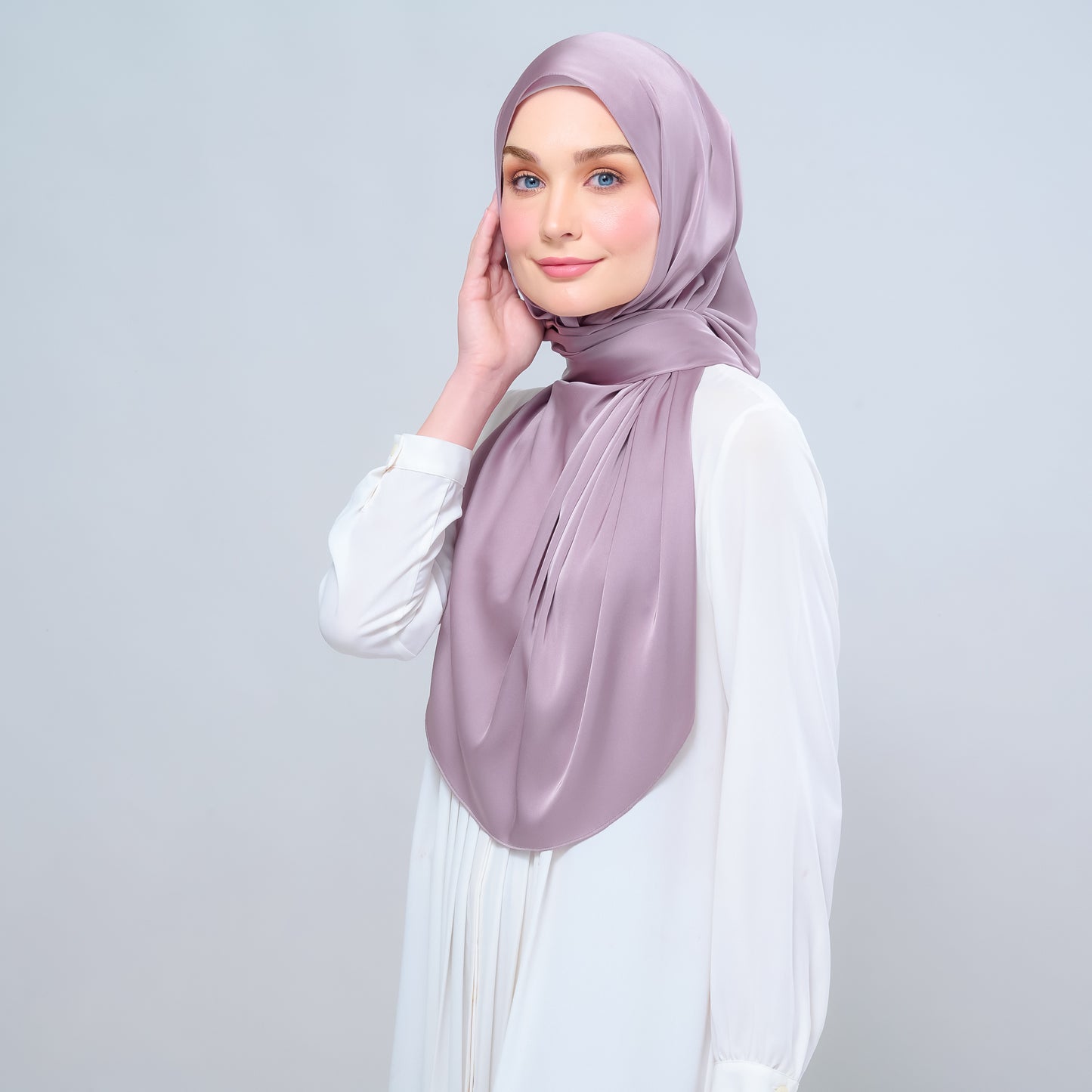 Instant Tag n' Go Shawl | Satin Silk in Thistle 2.0