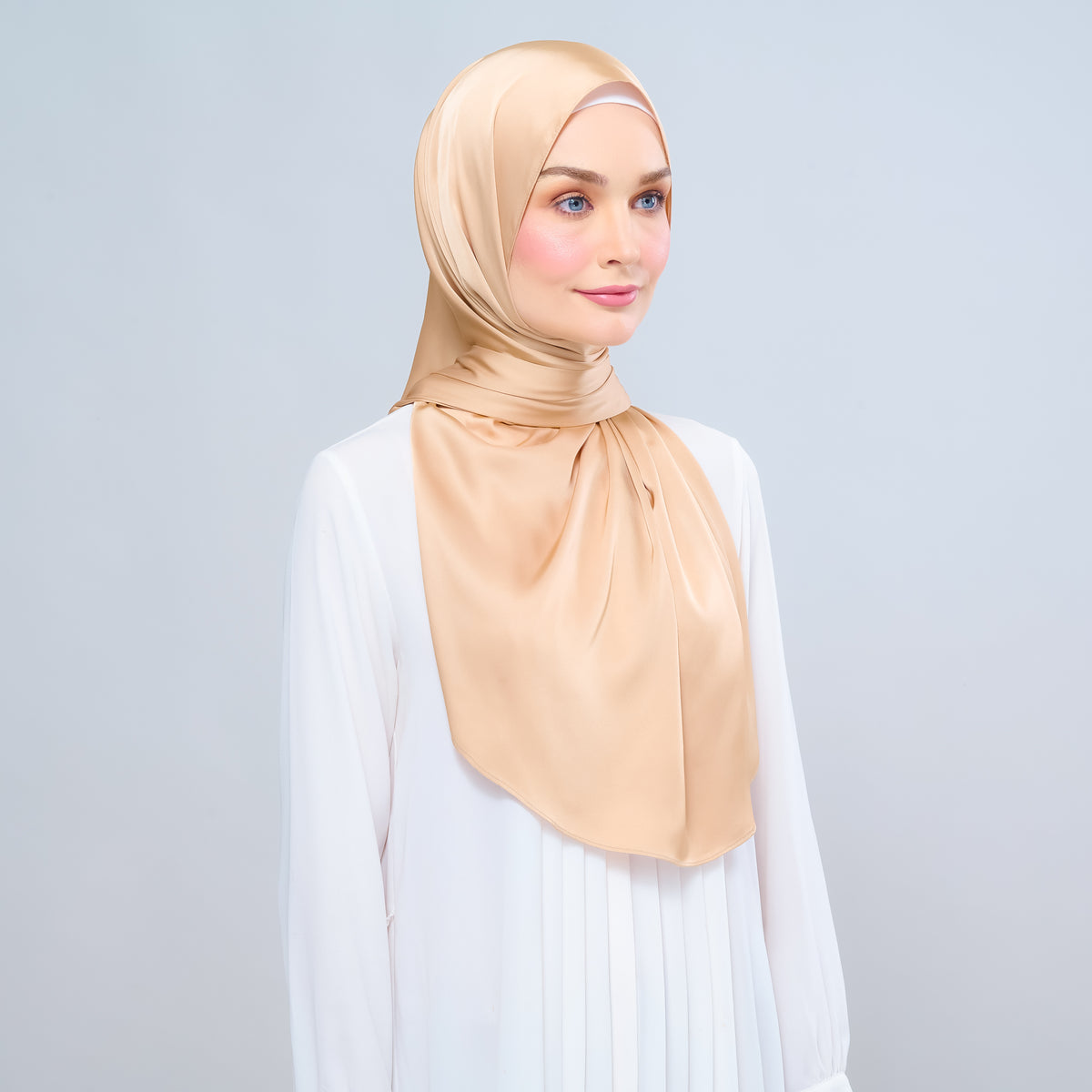 Instant Tag n' Go Shawl | Satin Silk in Gold