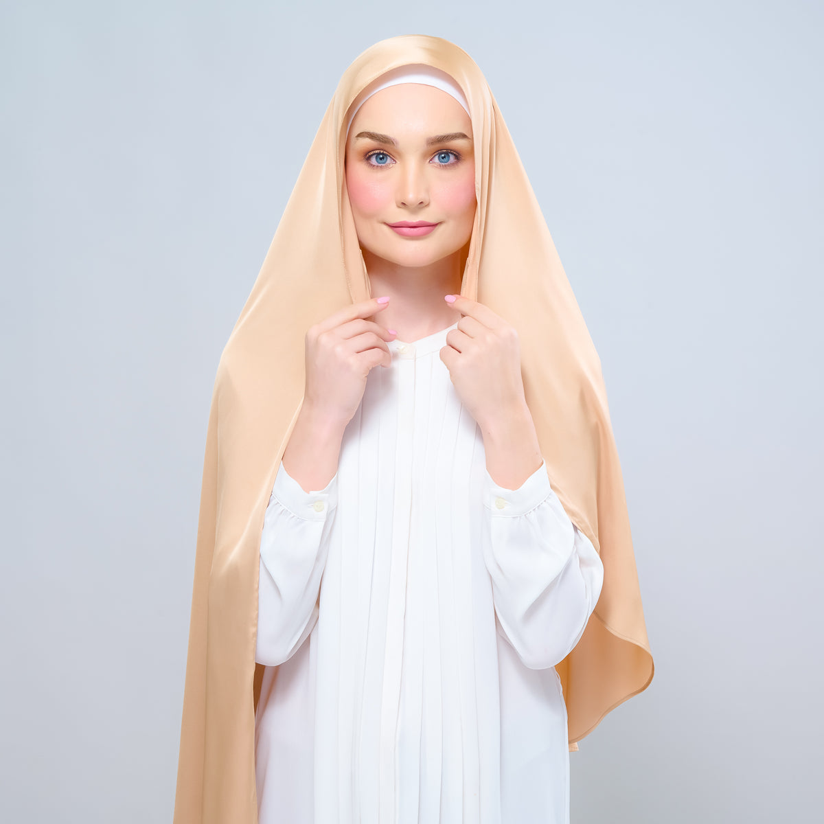 Instant Tag n' Go Shawl | Satin Silk in Gold