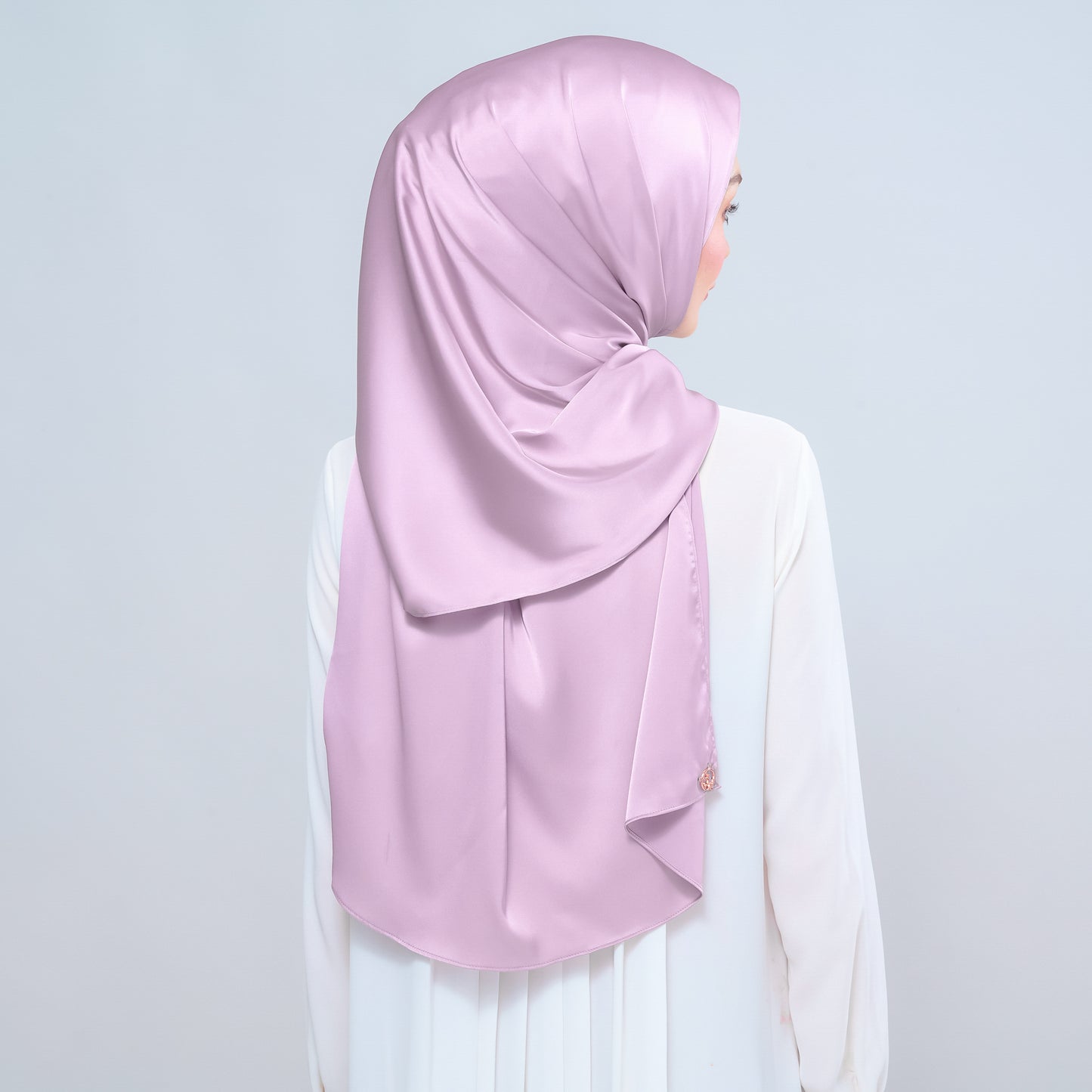 Instant Tag n' Go Shawl | Satin Silk in Light Orchid