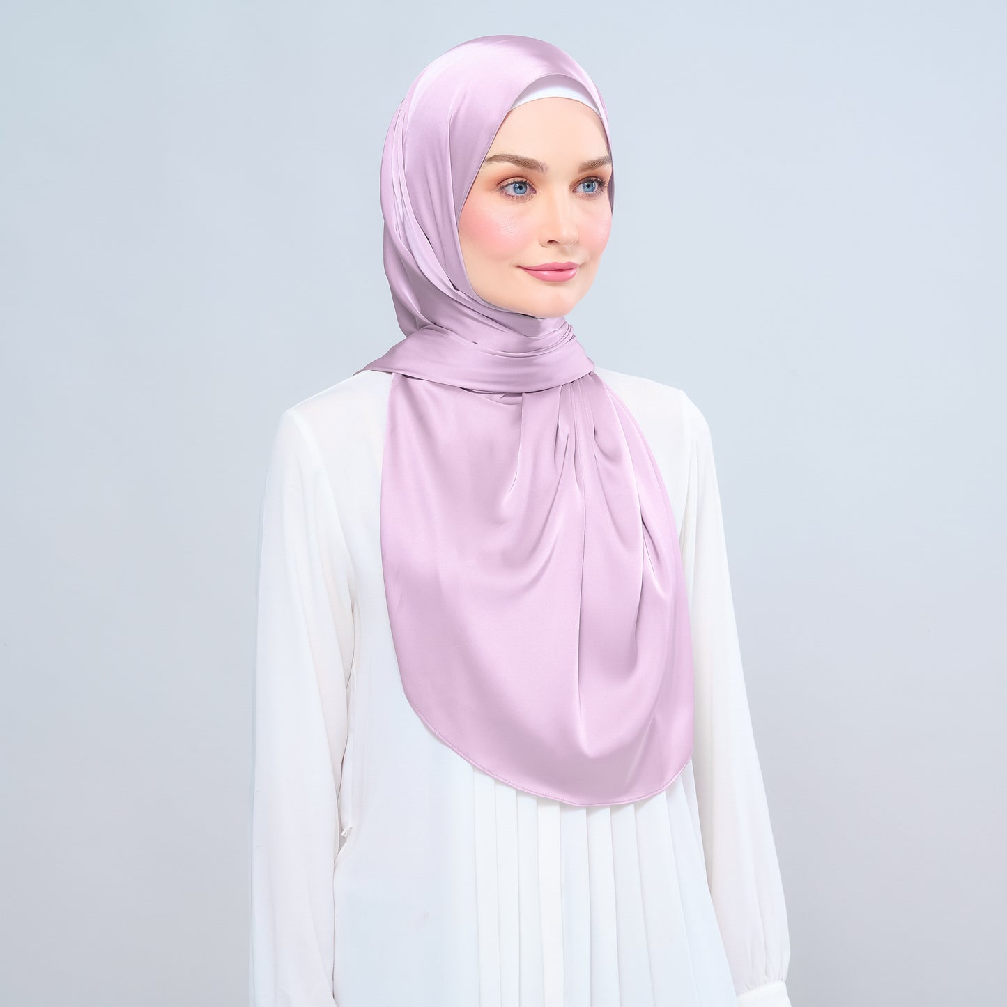 Instant Tag n' Go Shawl | Satin Silk in Light Orchid
