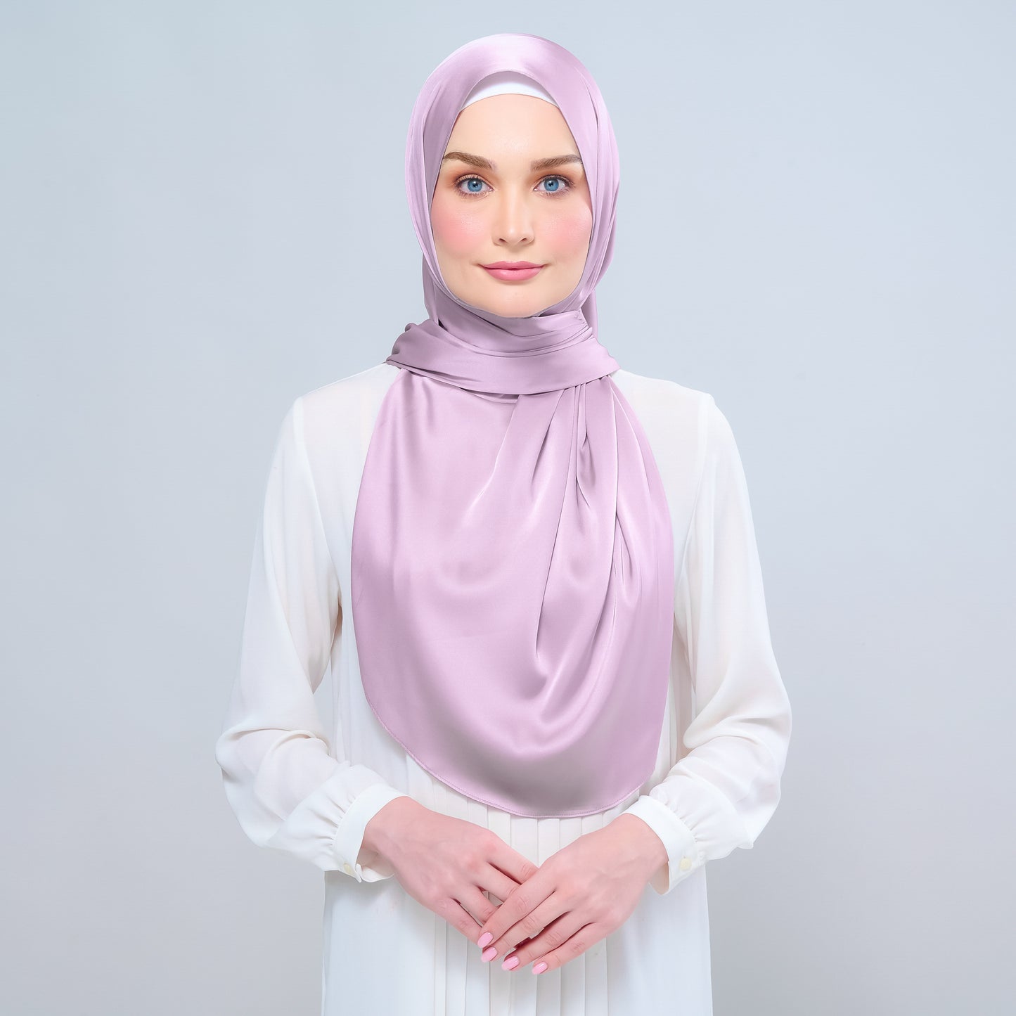 Instant Tag n' Go Shawl | Satin Silk in Light Orchid