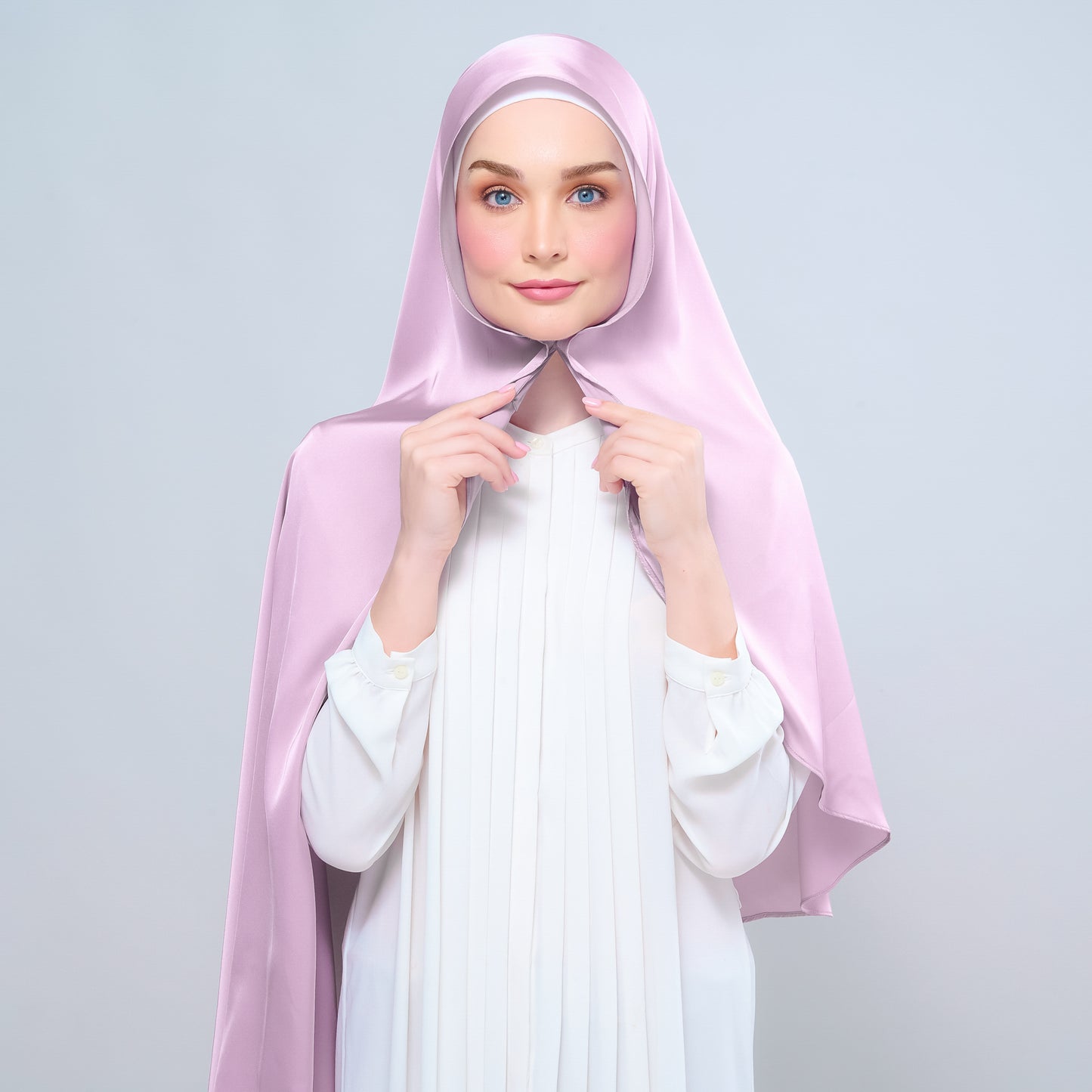 Instant Tag n' Go Shawl | Satin Silk in Light Orchid
