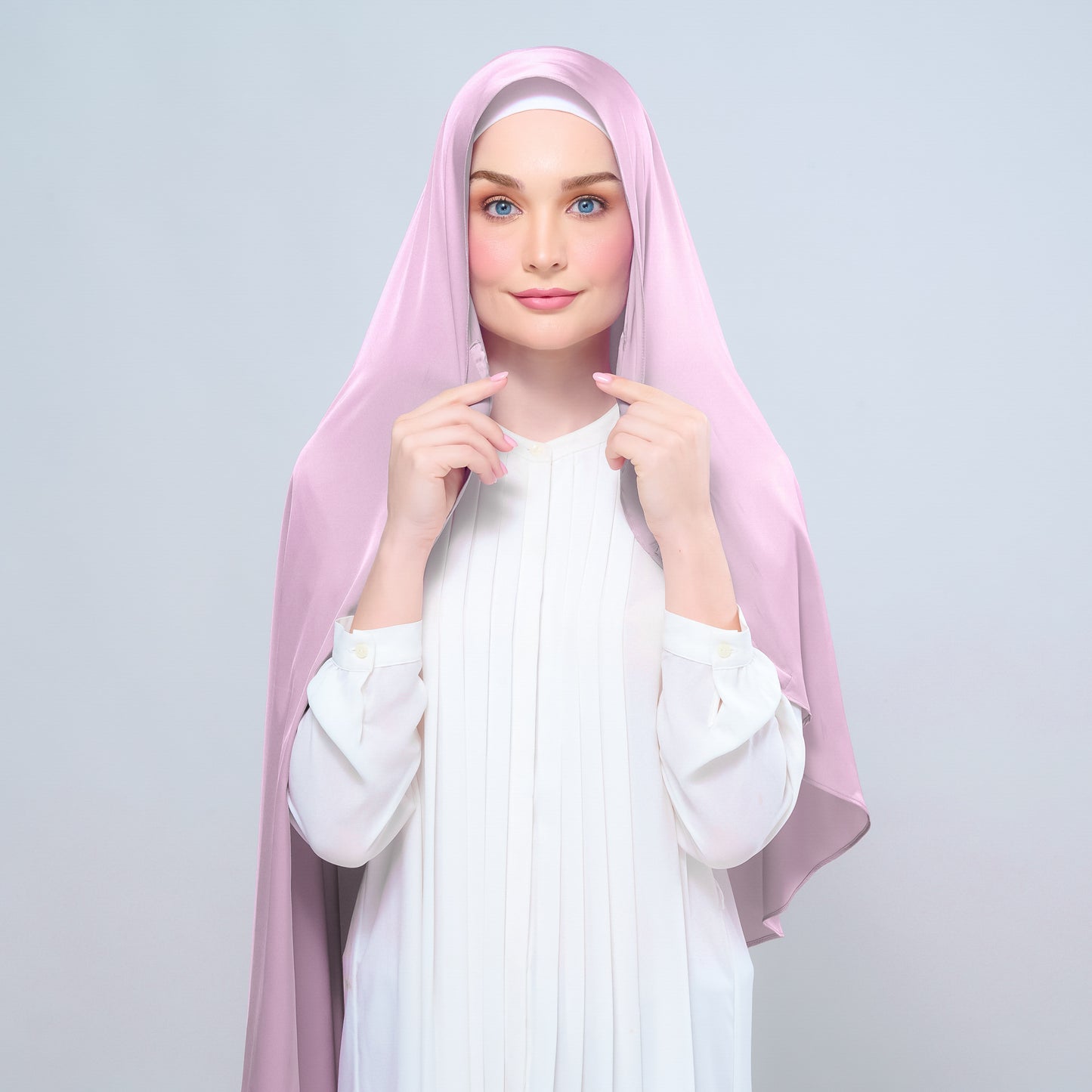 Instant Tag n' Go Shawl | Satin Silk in Light Orchid