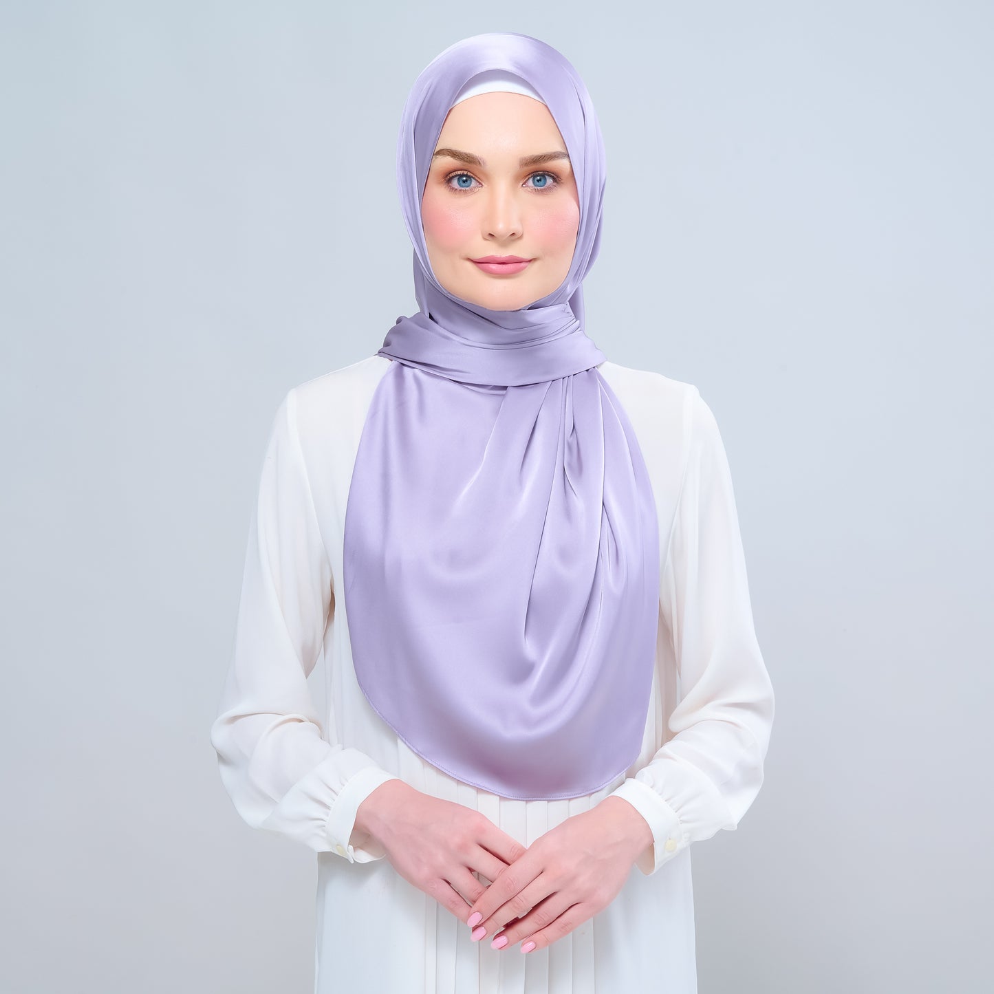 Instant Tag n' Go Shawl | Satin Silk in Lavender Blush