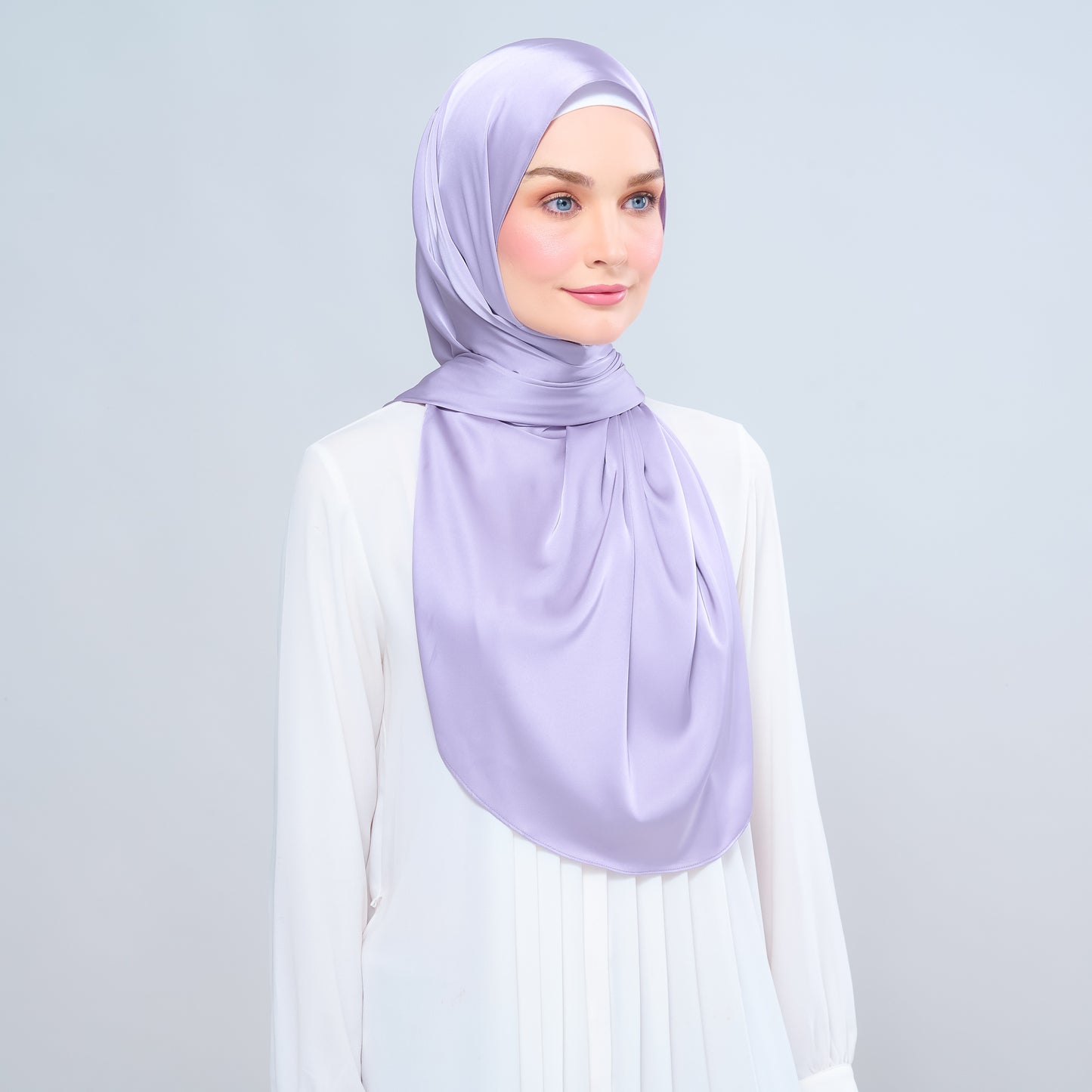 Instant Tag n' Go Shawl | Satin Silk in Lavender Blush