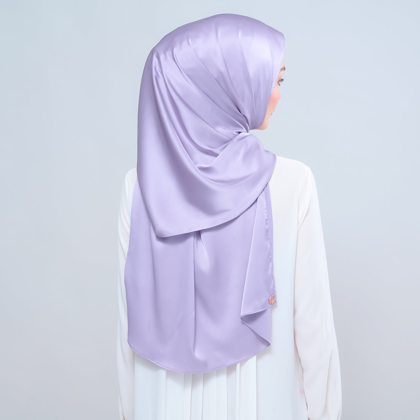 Instant Tag n' Go Shawl | Satin Silk in Lavender Blush