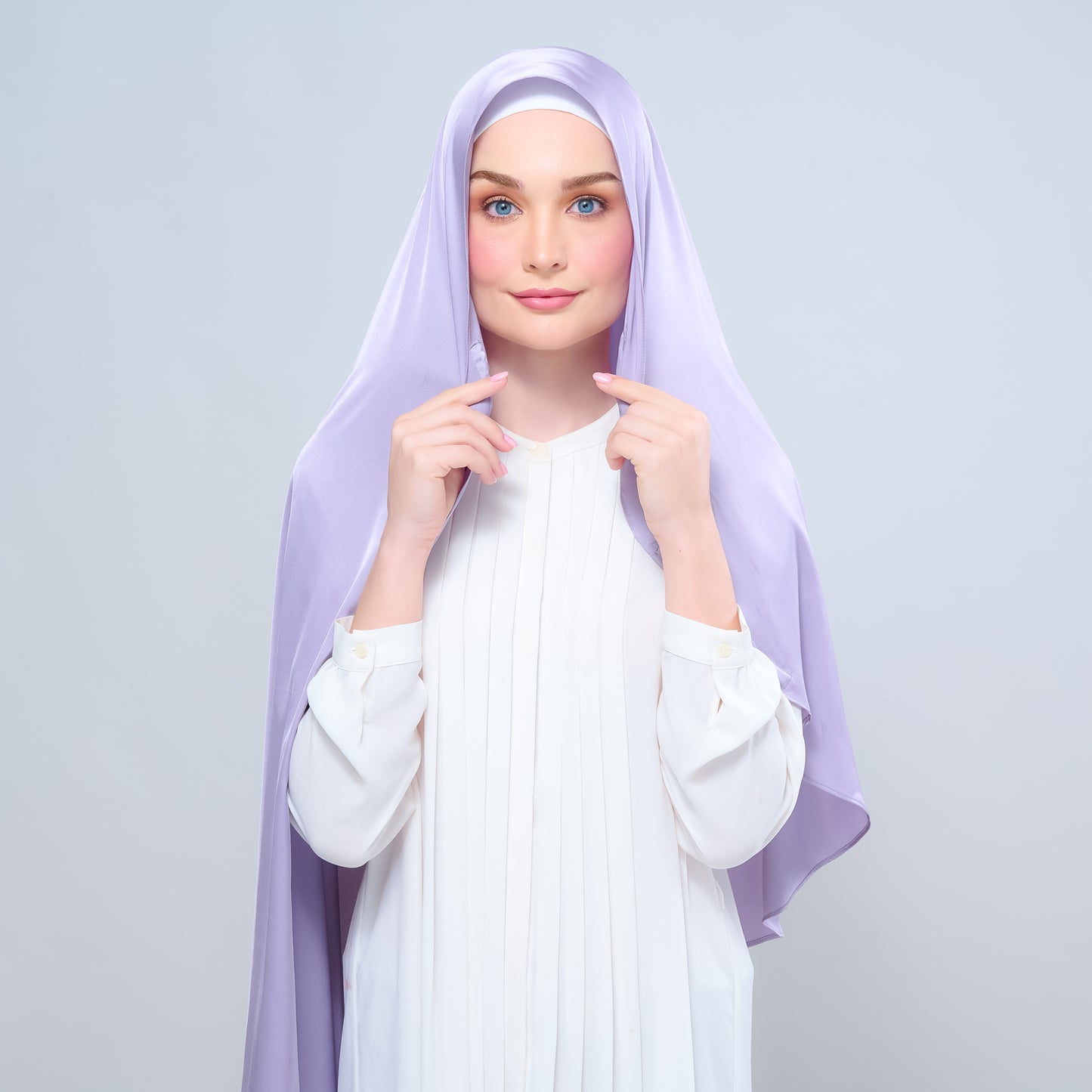 Instant Tag n' Go Shawl | Satin Silk in Lavender Blush