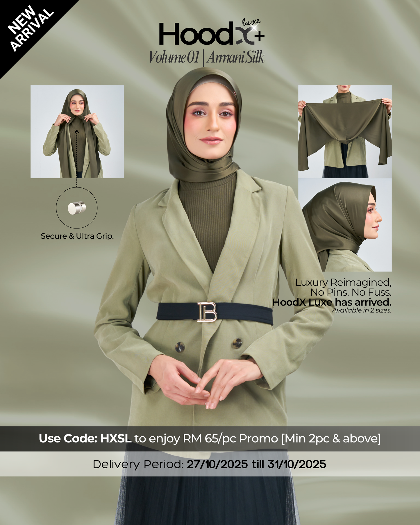 HoodX⁺Plus Luxe in Terra Olive