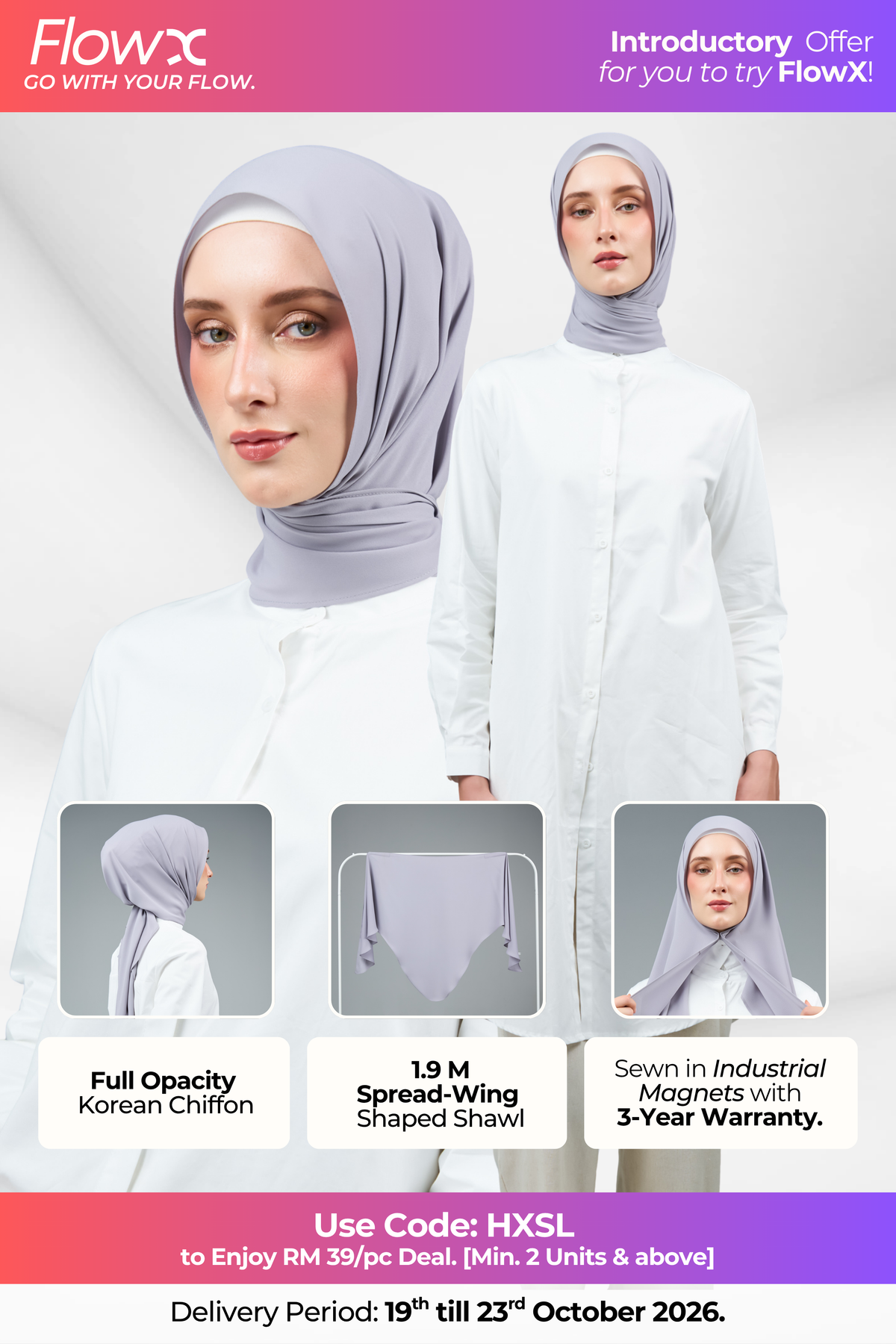 FlowX | Korean Chiffon in Chrome