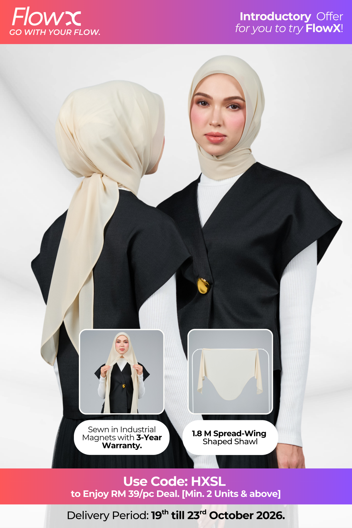 FlowX | Pearl Chiffon in Warm Vanilla