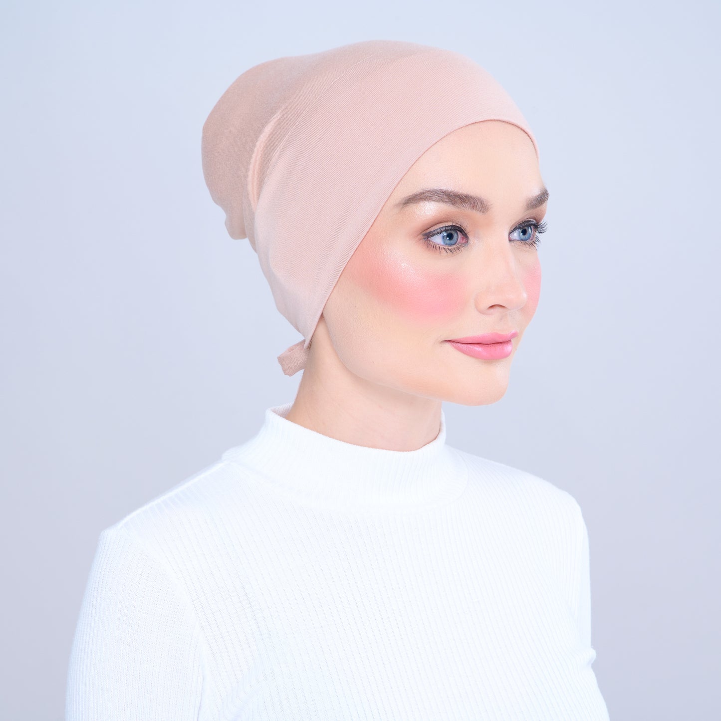 Tie-Back Viscose Snowcap in Rosegold