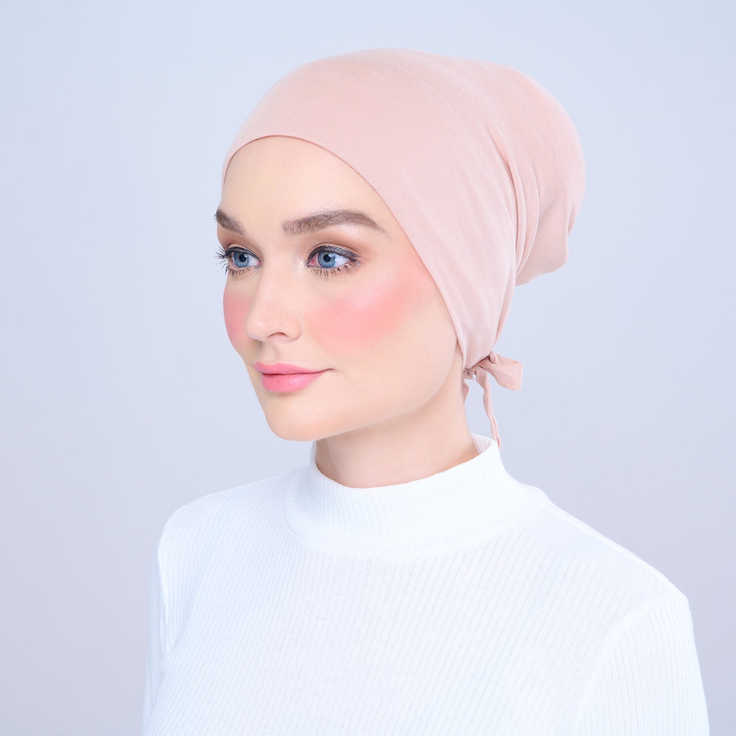Tie-Back Viscose Snowcap in Rosegold