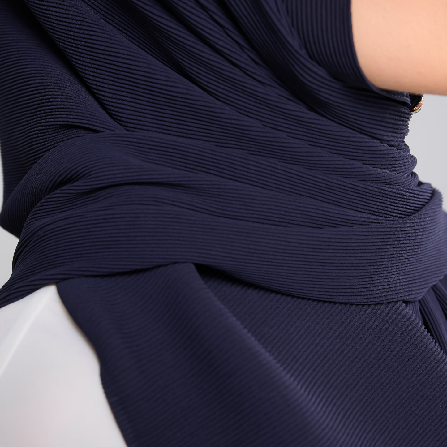 Zara Micropleats in Midnight Blue