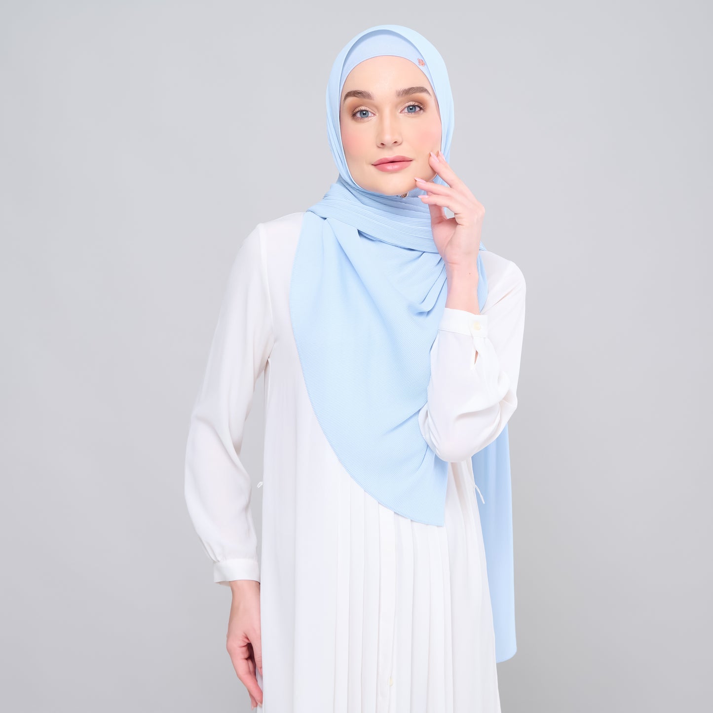Zara Micropleats in Powder Blue