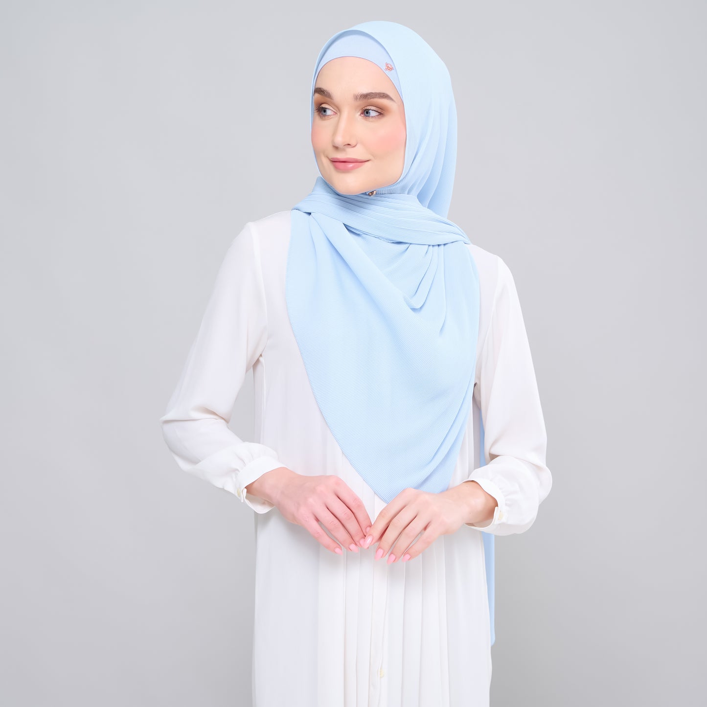 Zara Micropleats in Powder Blue