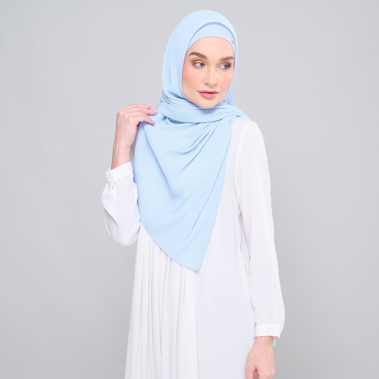 Zara Micropleats in Powder Blue