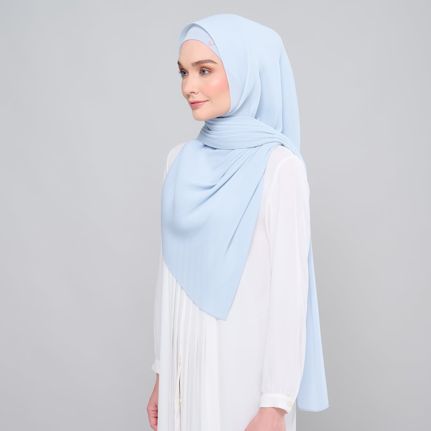 Zara Micropleats in Powder Blue