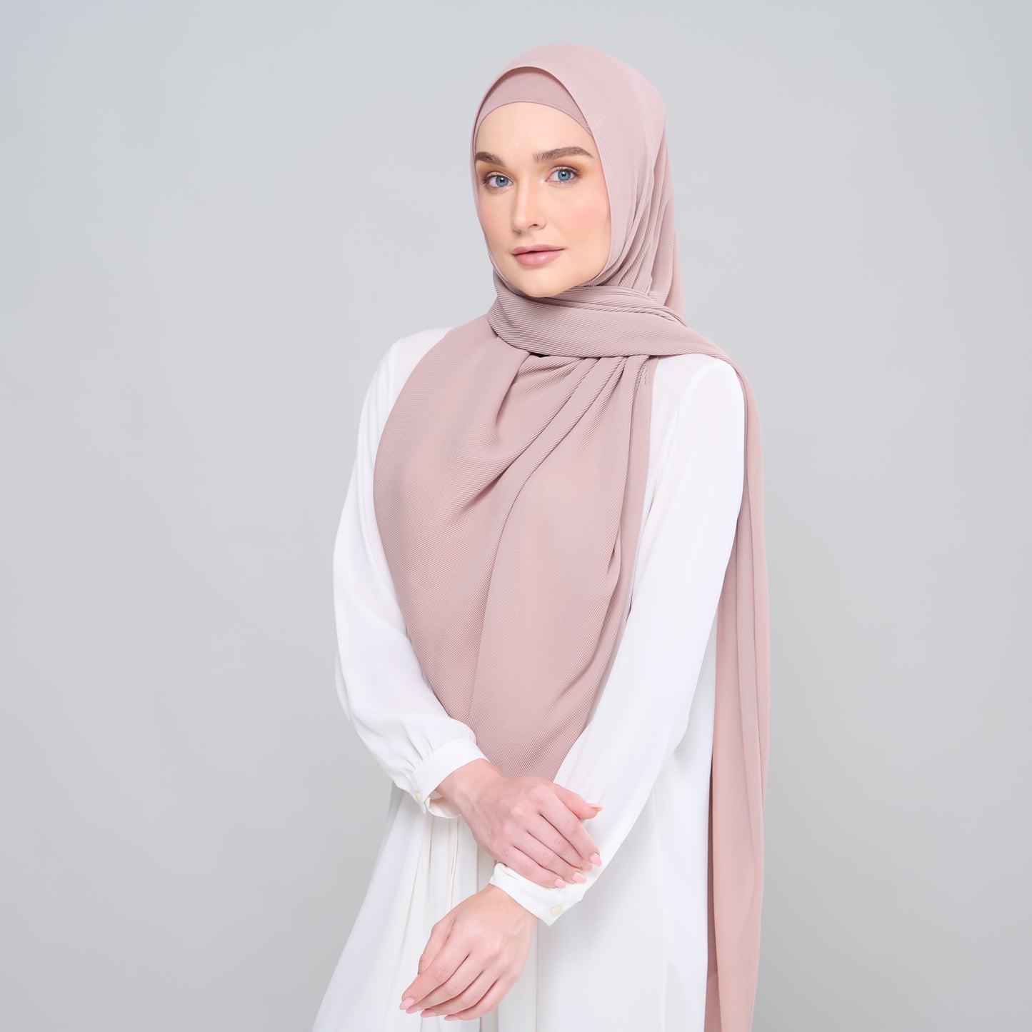 Zara Micropleats in Rose Latte