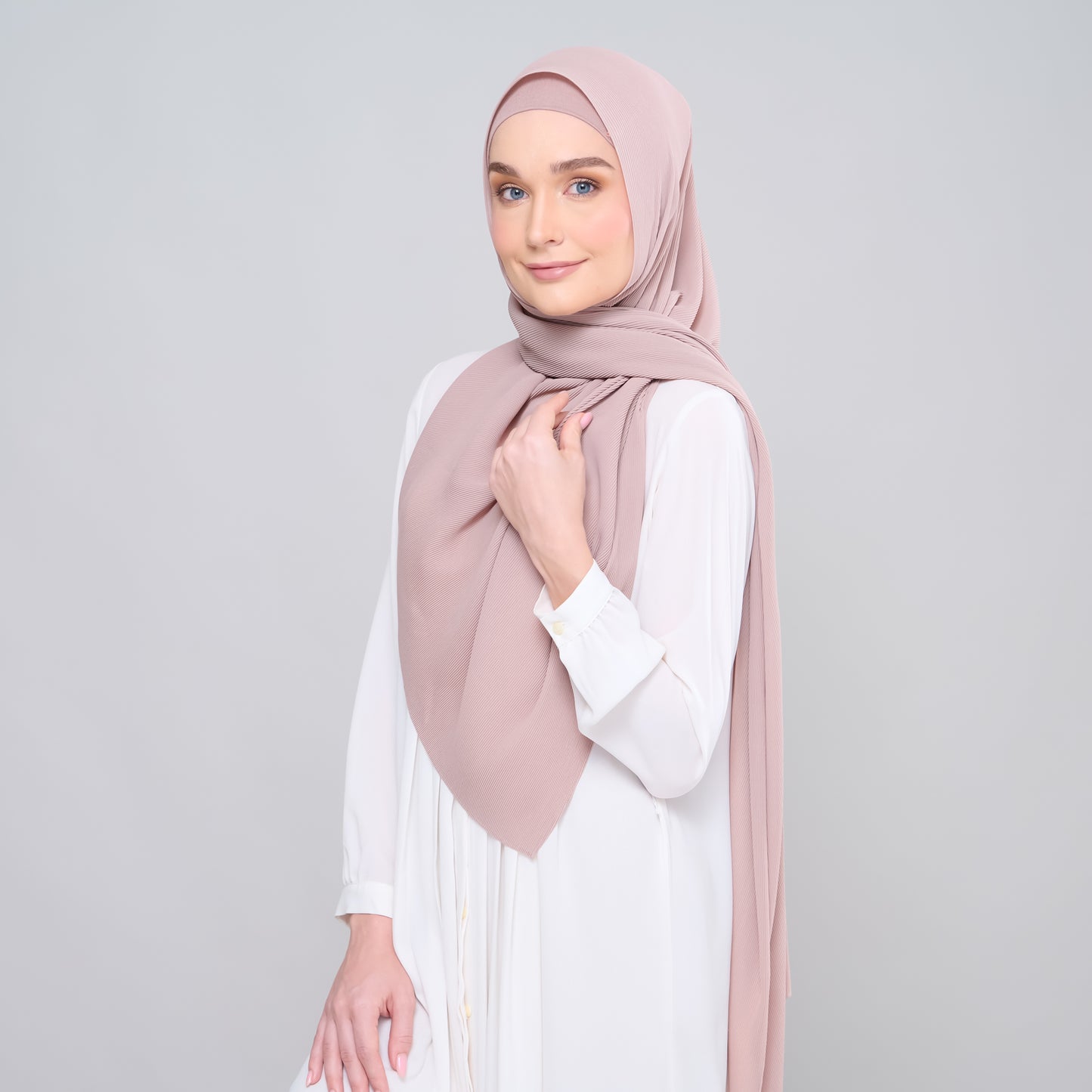 Zara Micropleats in Rose Latte