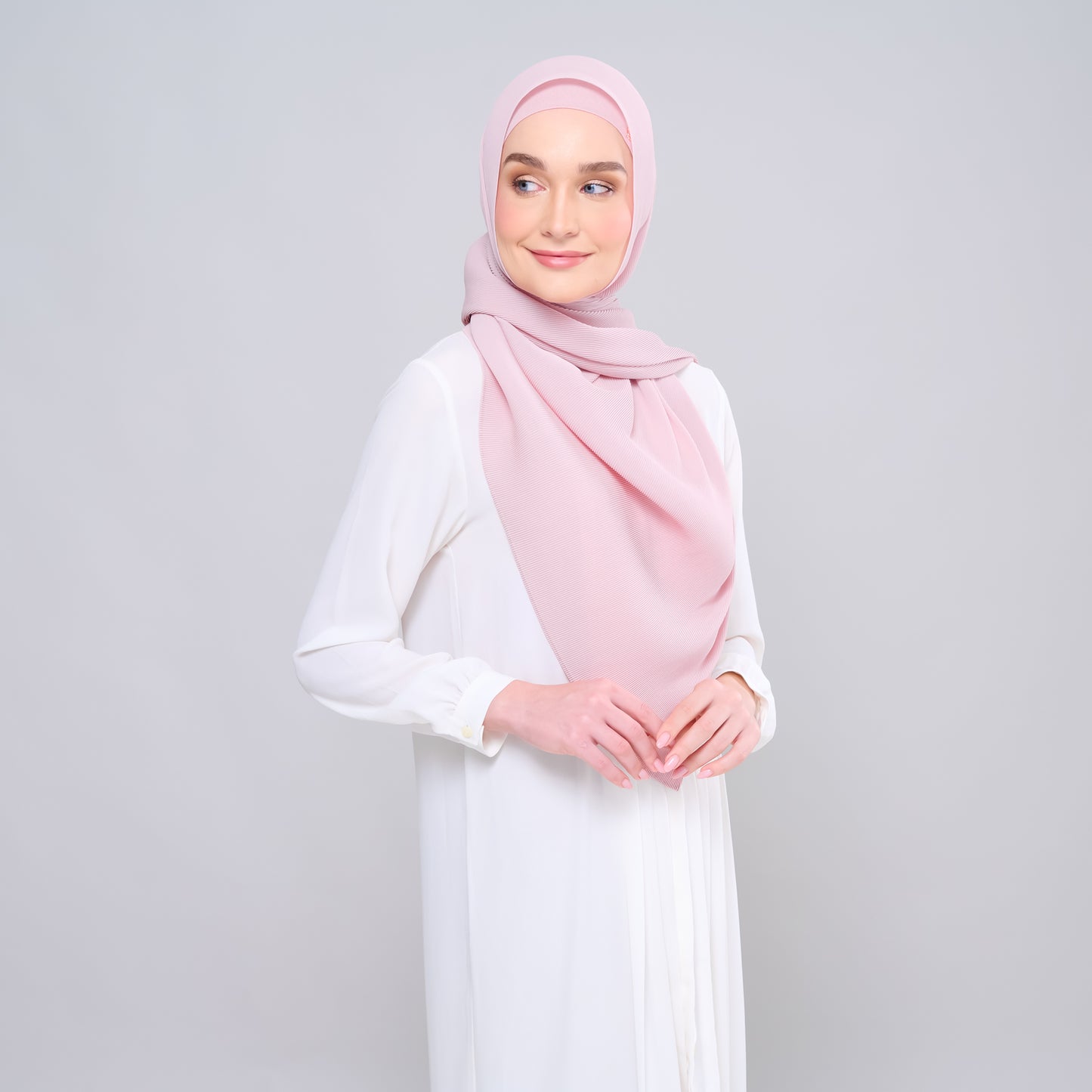 Zara Micropleats in Blush Pink