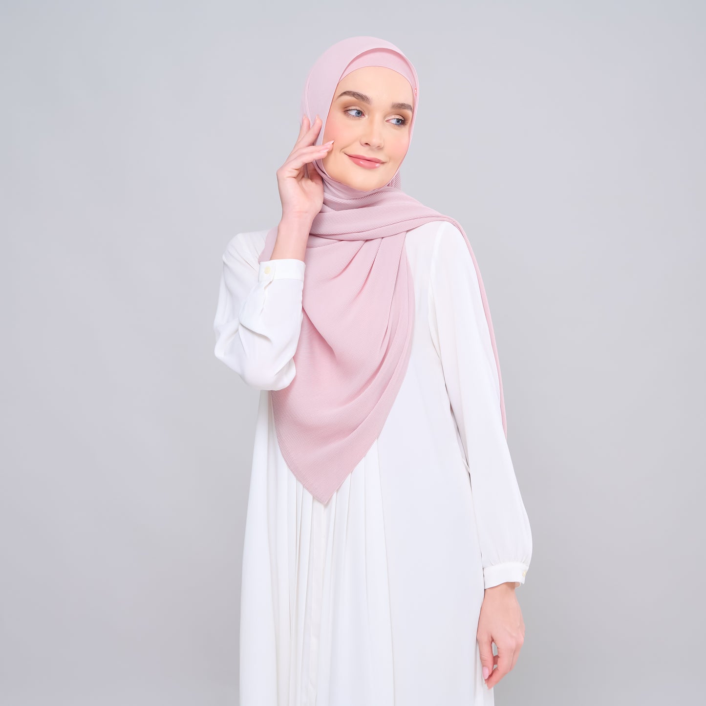 Zara Micropleats in Blush Pink