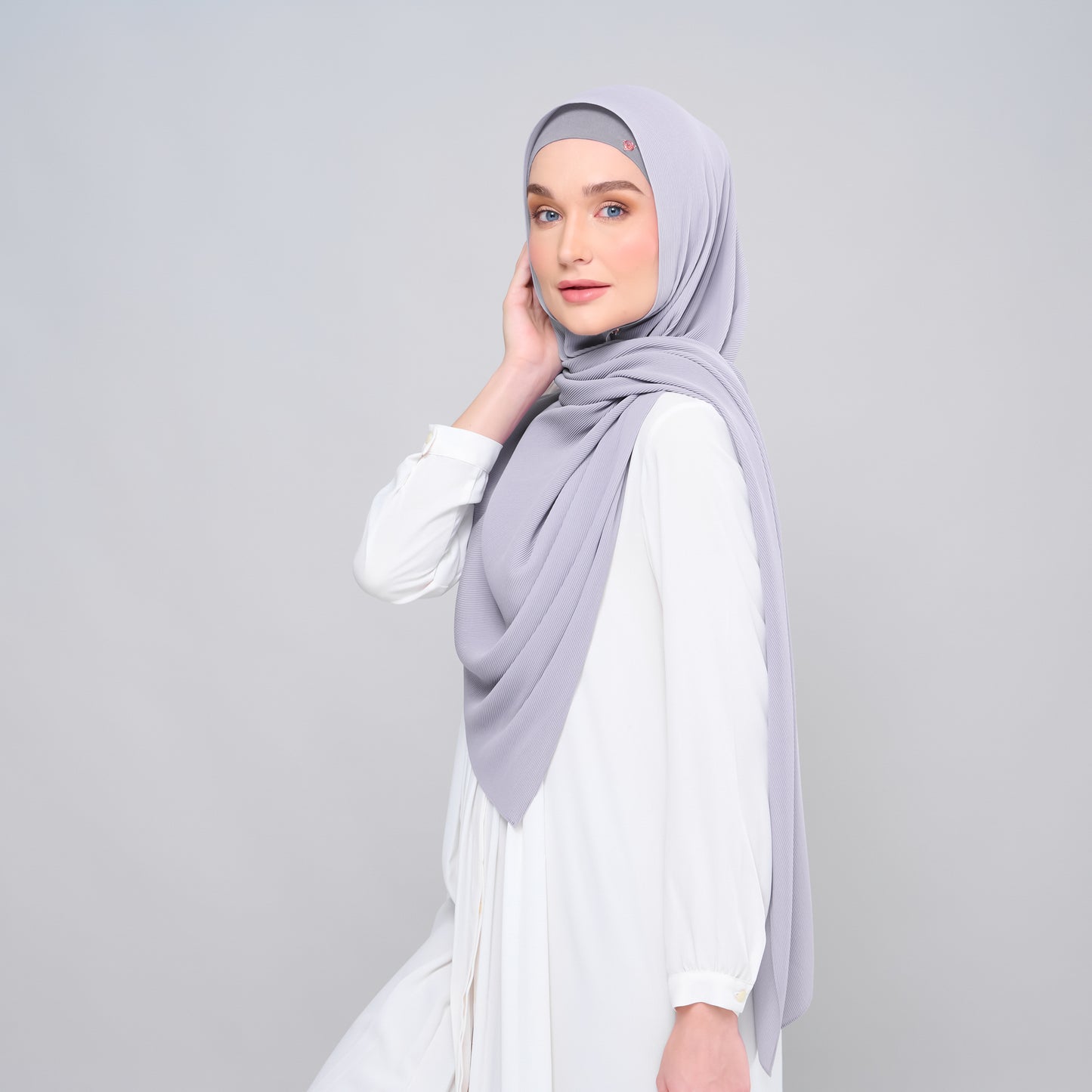 Zara Micropleats in Light Grey