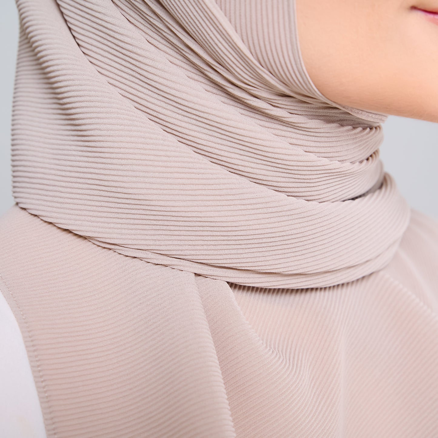 Zara Micropleats in Light Taupe