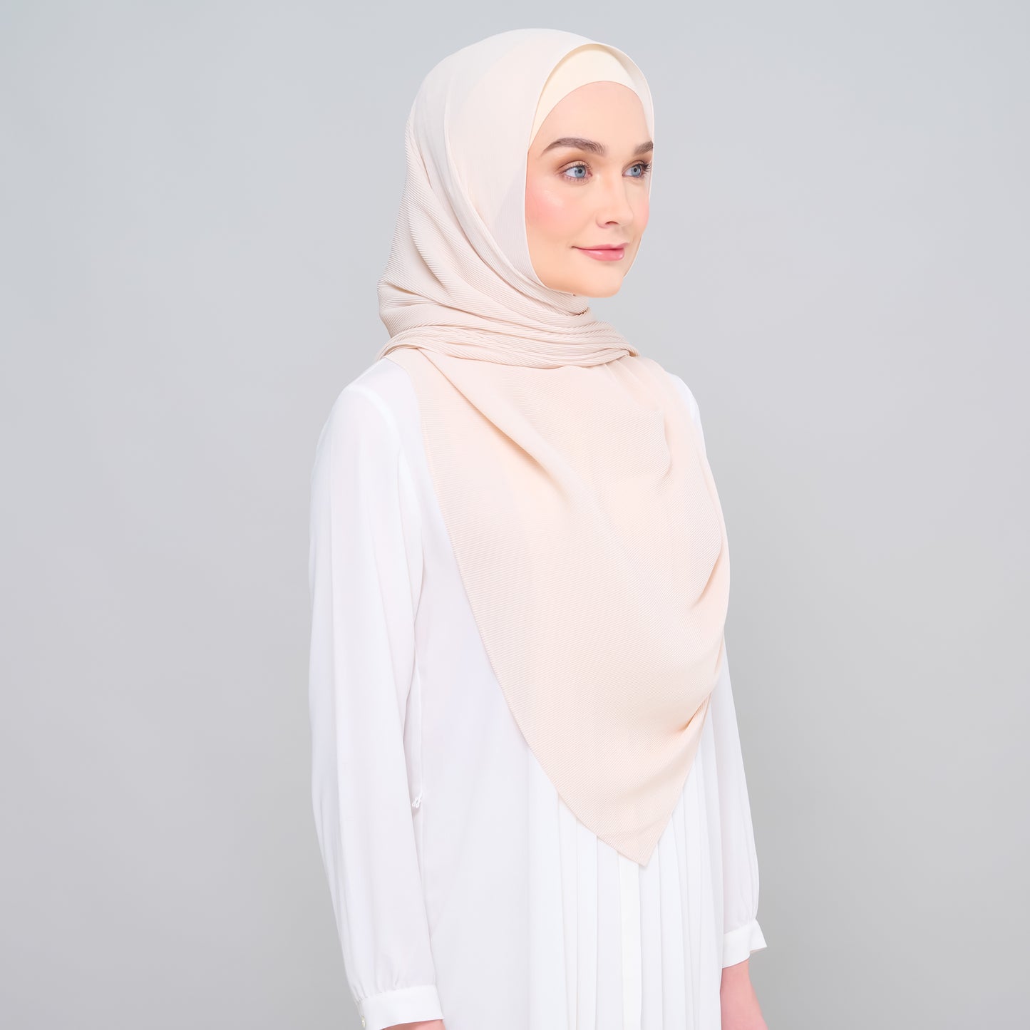 Zara Micropleats in Light Nude