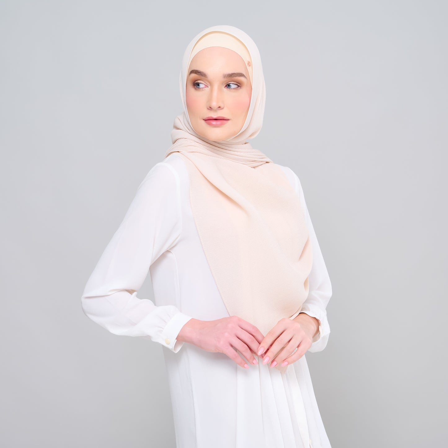 Zara Micropleats in Light Nude