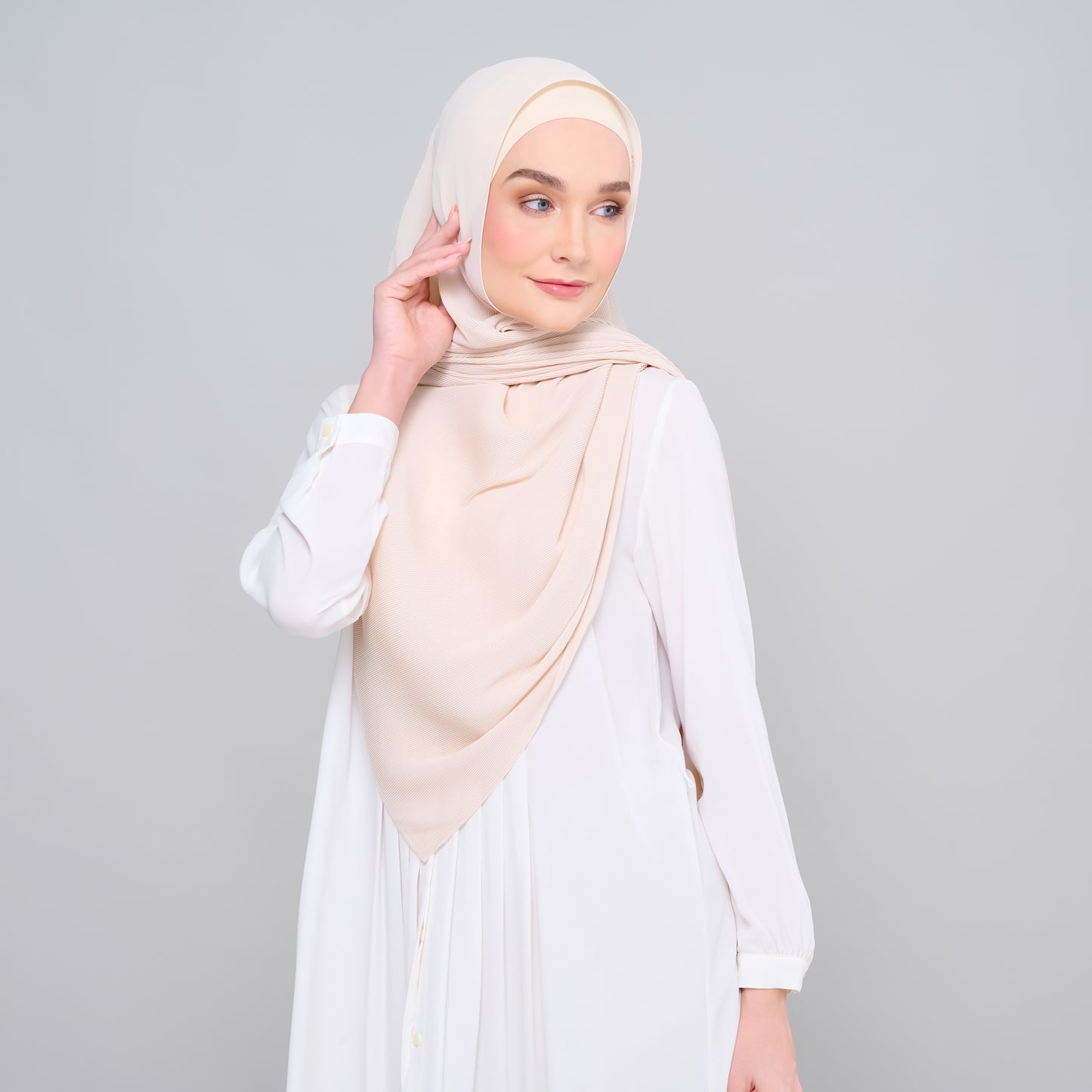 Zara Micropleats in Light Nude