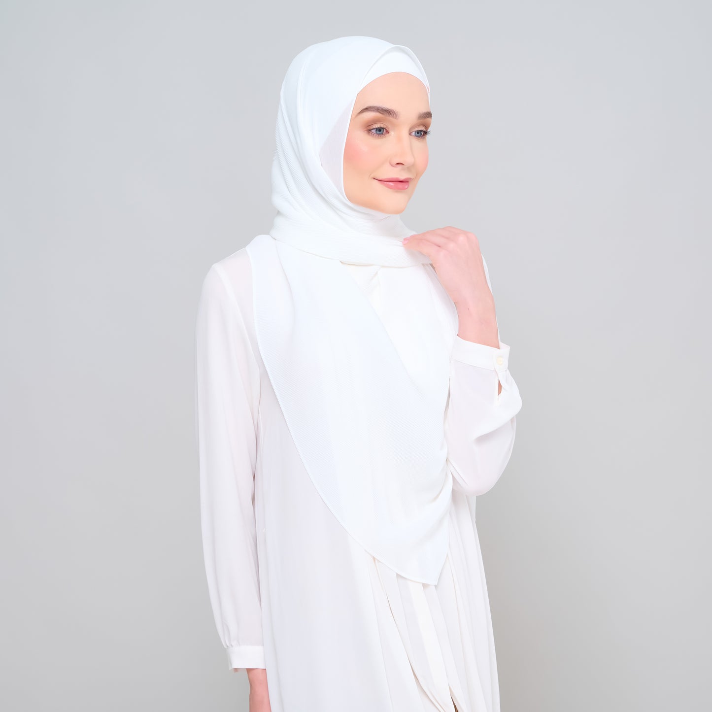 Zara Micropleats in Pure White