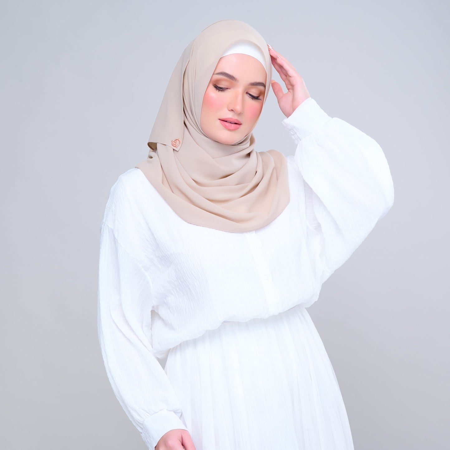 'New' Basic Tag & Go | Heavy Chiffon in Light Sand