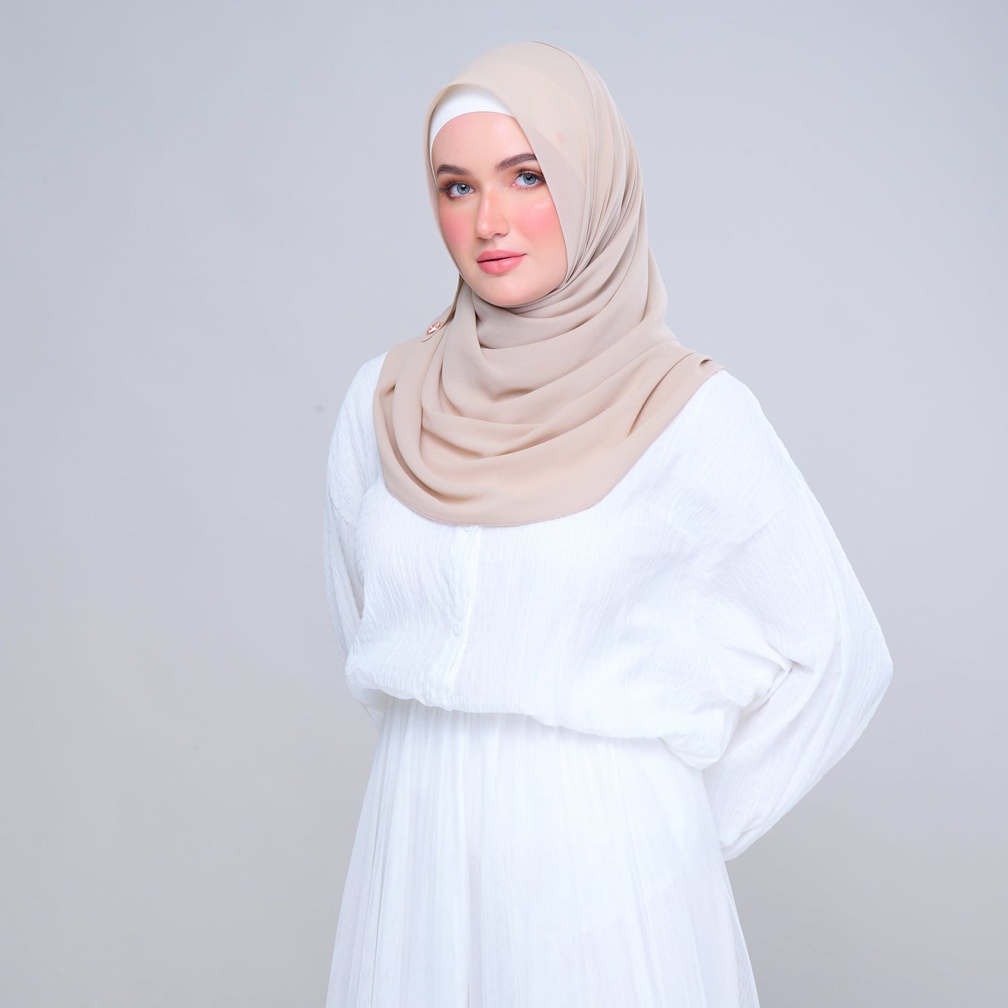 'New' Basic Tag & Go | Heavy Chiffon in Light Sand