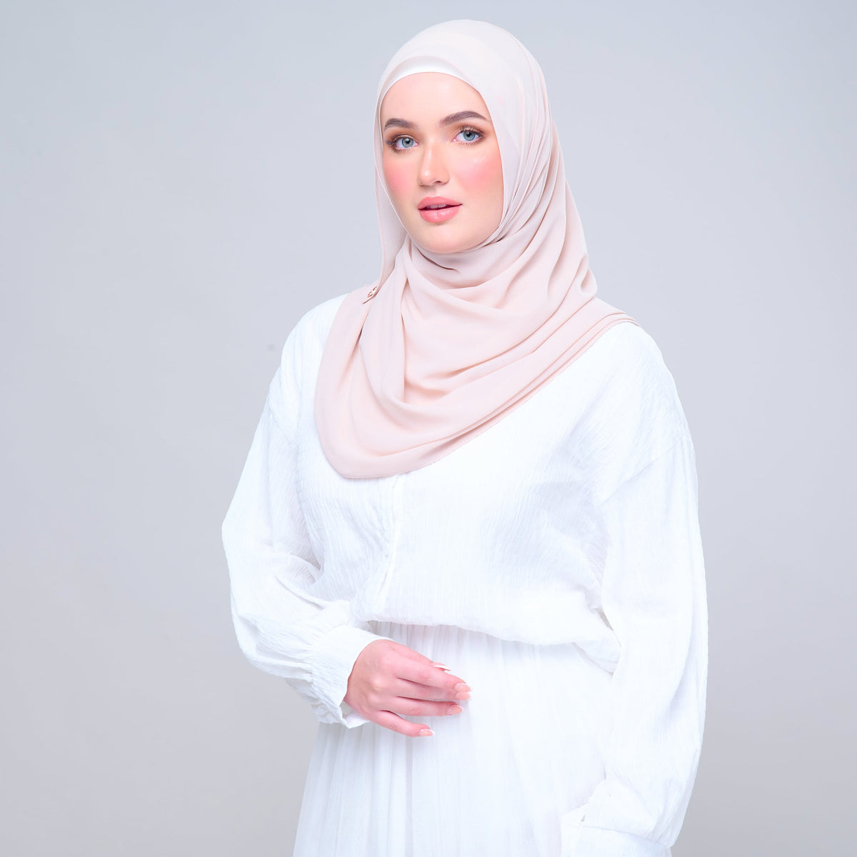 SLBasic 1.8M Shawl in Nude Cream