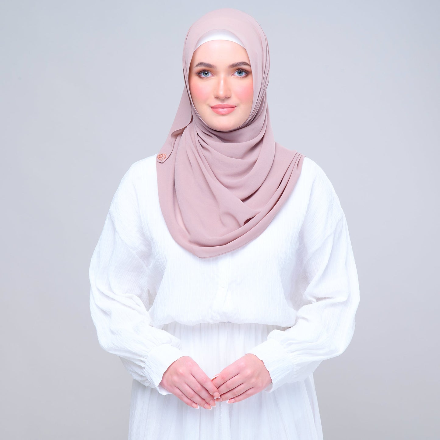 SLBasic 1.8M Shawl in Rose Latte