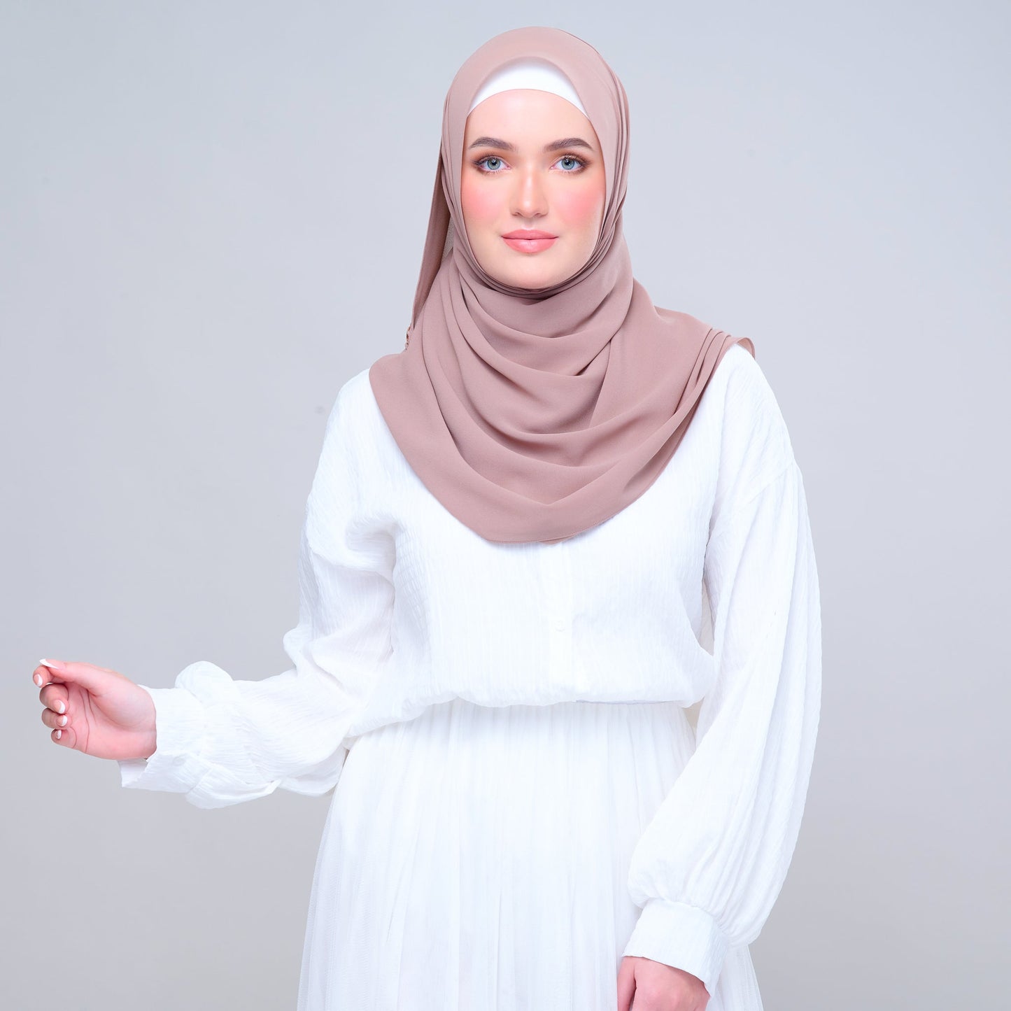 'New' Basic Tag & Go | Heavy Chiffon in Deep Chai