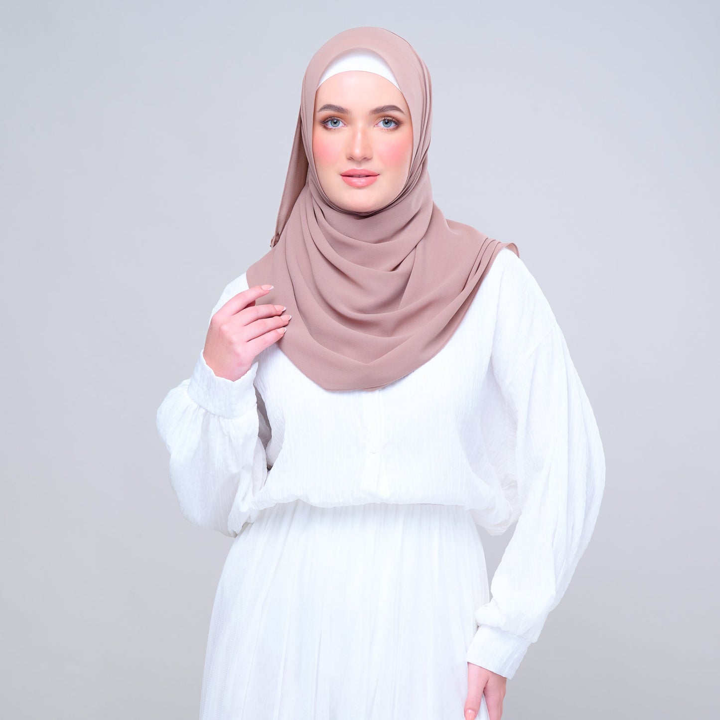 'New' Basic Tag & Go | Heavy Chiffon in Deep Chai