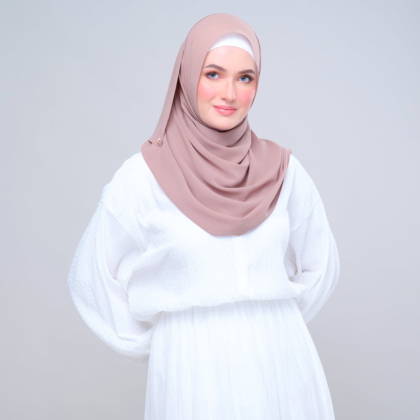 'New' Basic Tag & Go | Heavy Chiffon in Deep Chai