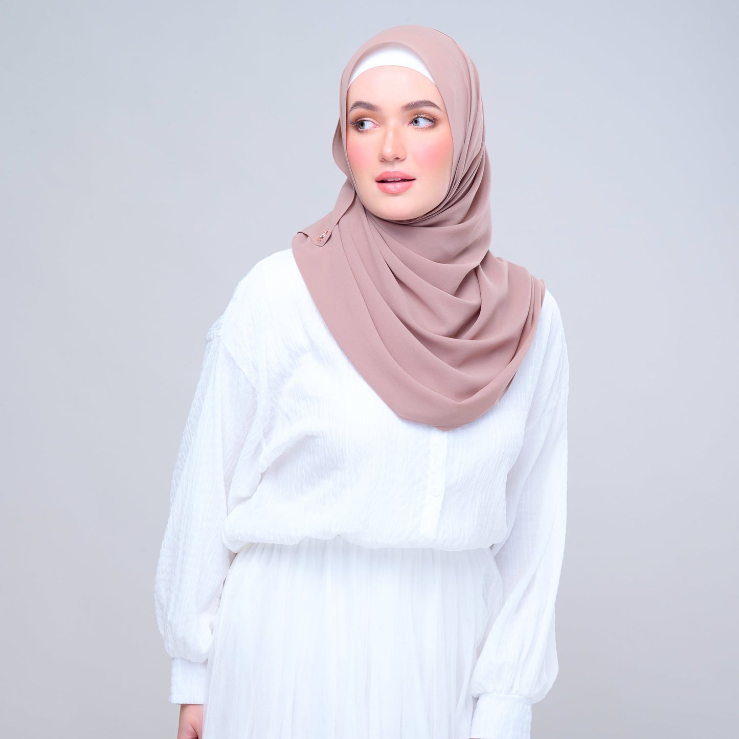 'New' Basic Tag & Go | Heavy Chiffon in Deep Chai
