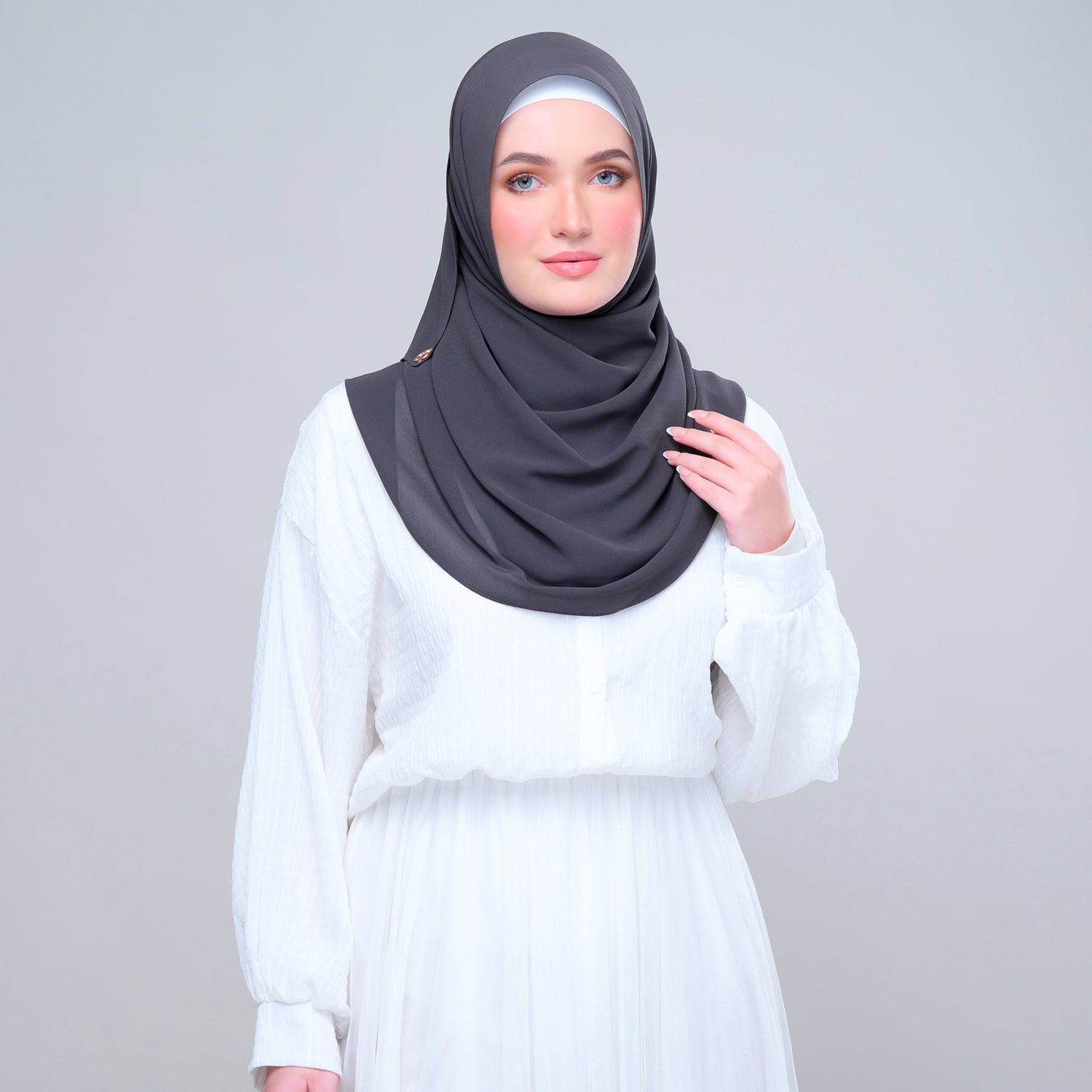 Basic Tag & Go | Heavy Chiffon in Dark Grey