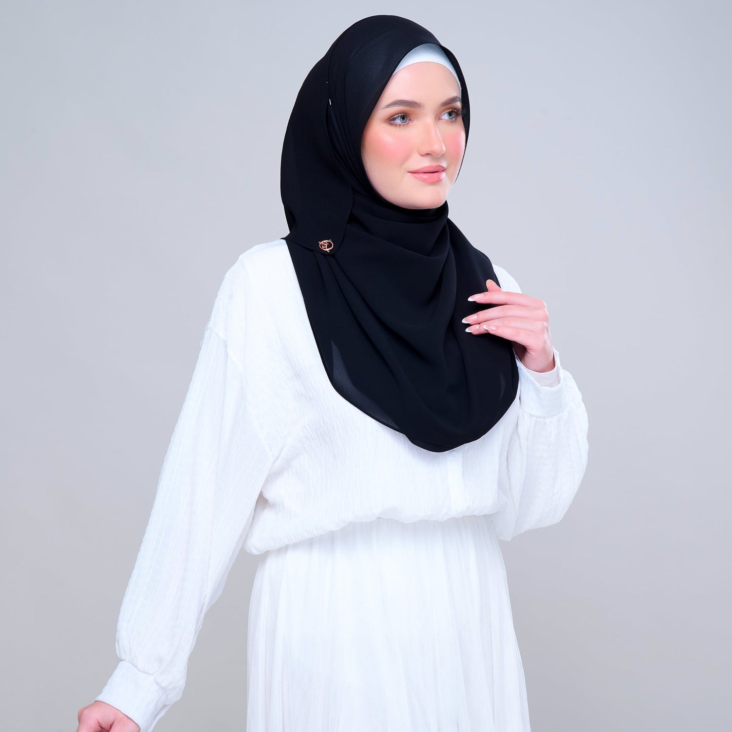 Basic Tag & Go | Heavy Chiffon in Black