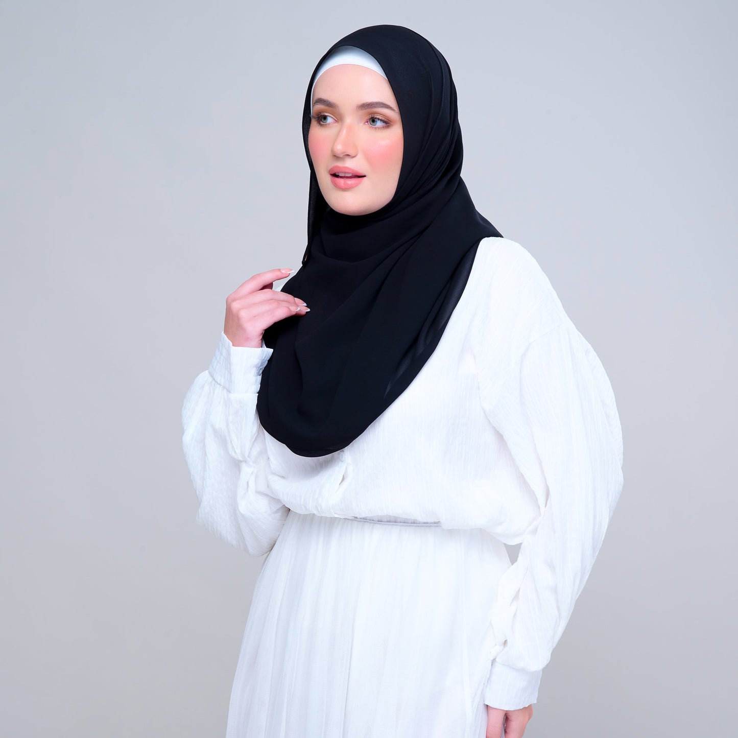 Basic Tag & Go | Heavy Chiffon in Black