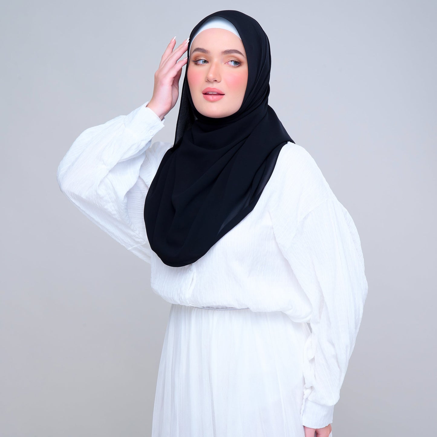 Basic Tag & Go | Heavy Chiffon in Black